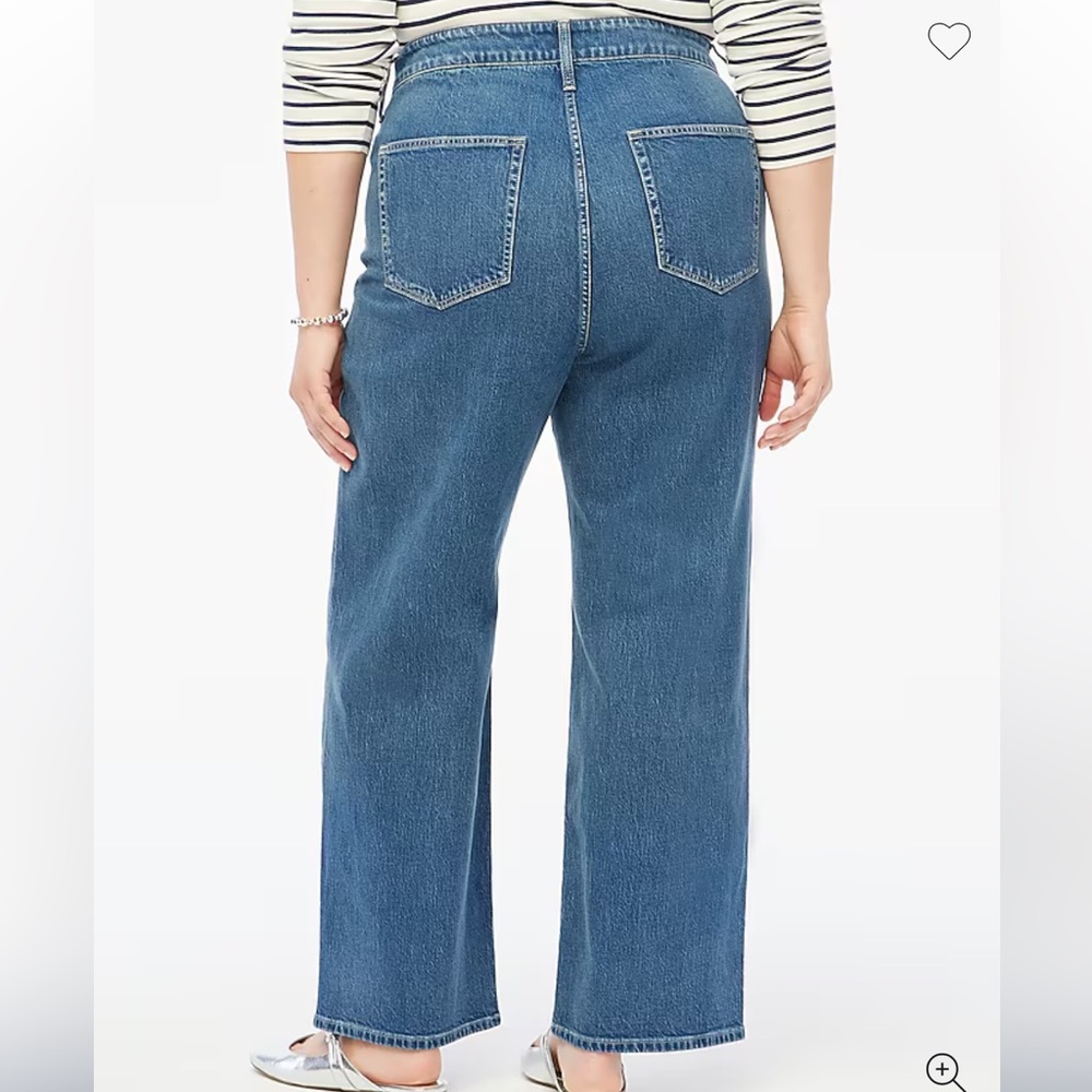 NWT J.Crew Factory Wide Leg Women's Jeans, size 32T - Picture 2 of 9